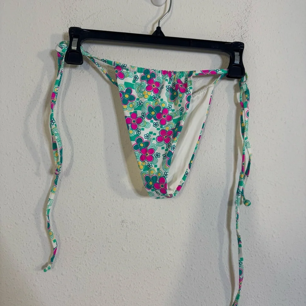Frankie’s bikinis Tia floral tie up bikini bottoms